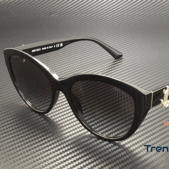 Jimmy Choo JC5007 50008G Sunglasses Black / Gradient Grey Lens 55mm Women’s - Picture 1 of 3